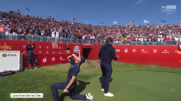 Justin Thomas And Daniel Berger HOUSING Beers At The Ryder Cup Is Patriotism At Its Finest