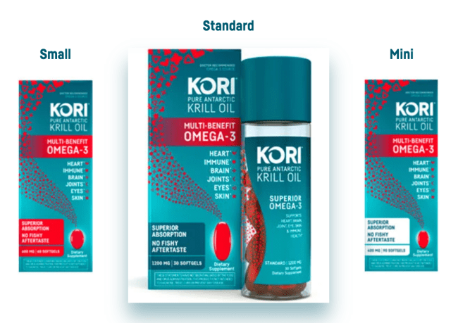 Kori Krill Oil sizes