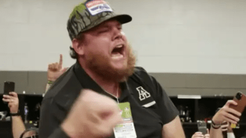 Luke Combs Partying In The Locker Room After App State’s Season Opener Is Why He’s The Best