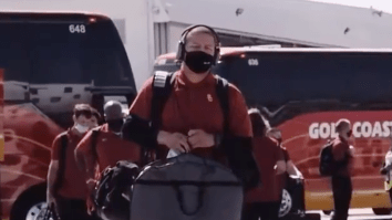 LOOK: USC Plane Does Accidental Wheelie Upon Arriving At Pullman Airport