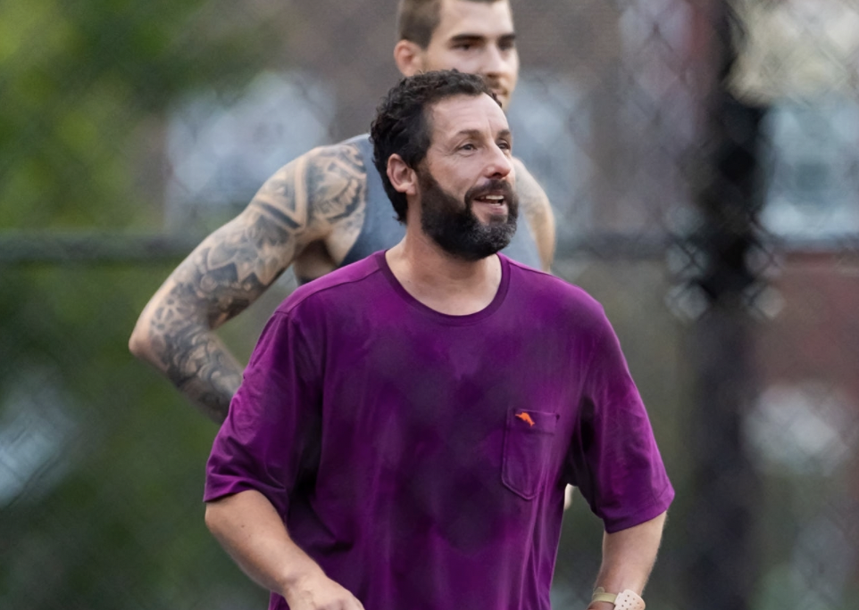 Adam Sandler Plays A Pickup Game With NBA Players, Hits A Jumper