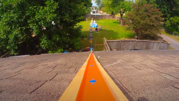 Backyard Hot Wheels Track Took 4 Months To Build For This Awesome Video