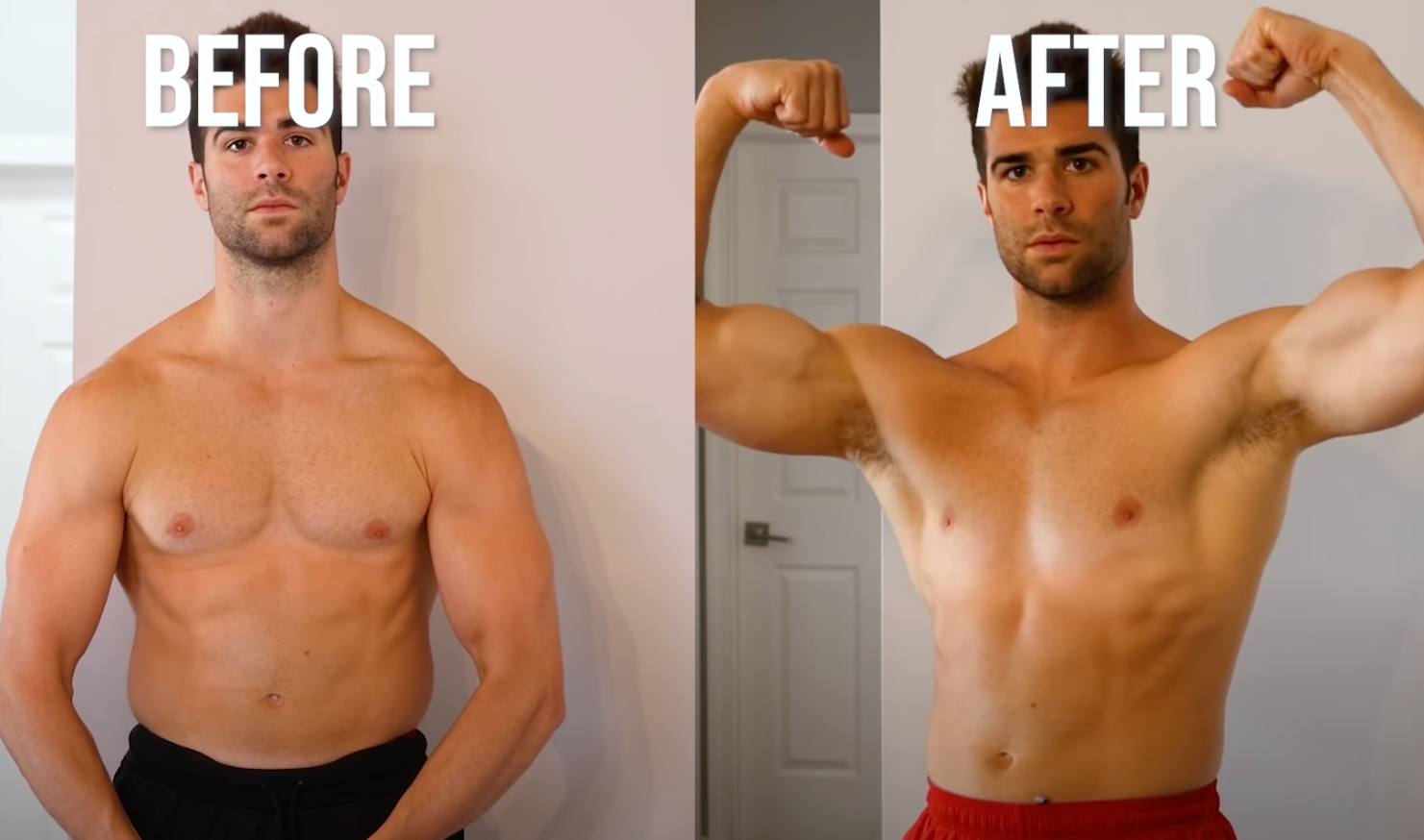 100 pushups a day before and after