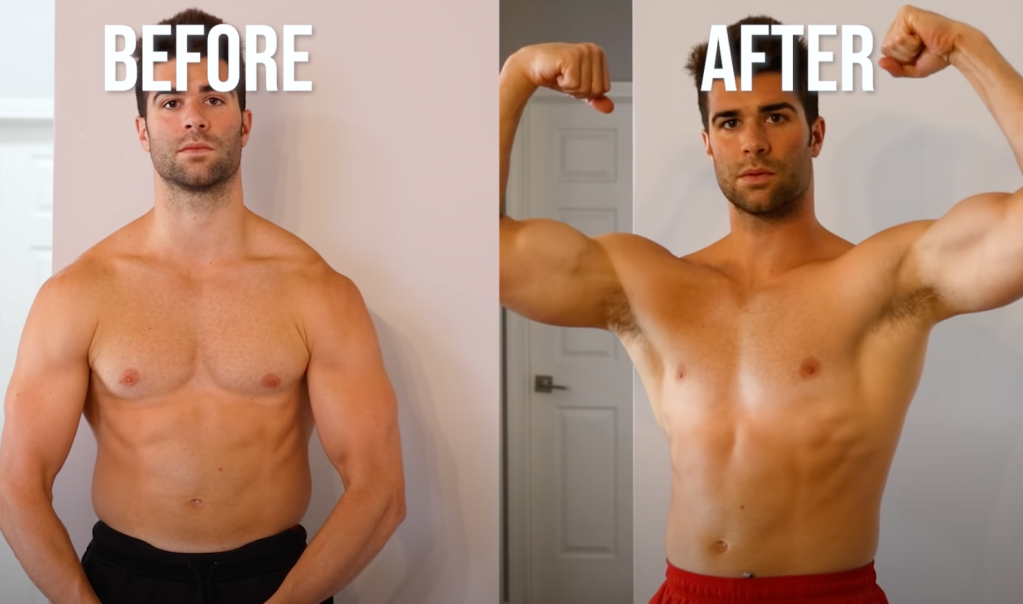 push ups before and after
