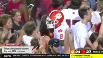 Clemson’s E.J. Williams Gets Into Heated Altercation With NC State Fans On The Field