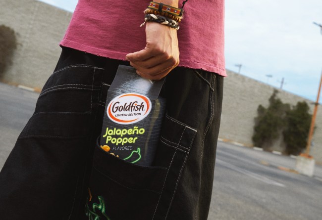 Goldfish JNCO jeans collab jalapeno poppers
