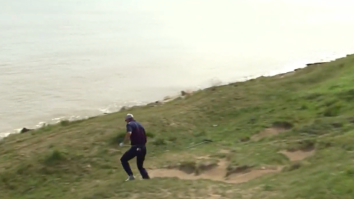 Jordan Spieth Nearly Falls Into Lake Michigan After Unbelievable Shot At The Ryder Cup