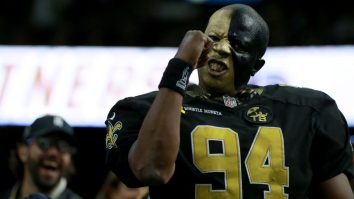New Orleans Saints Give Out Unique Shirts Behind End Zones To Try And Confuse Field Goal Kickers