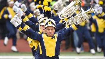 WATCH: Michigan Marching Band Trolls Ohio State With Epic Beer Pong Halftime Show