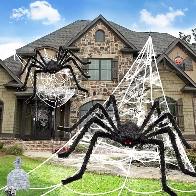 Halloween Decoration Spider + Spider Webs