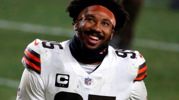 Myles Garrett Is Using Some Unreal Halloween Decorations To Troll Opposing QBs