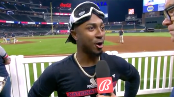 Drunk Ozzie Albies Dropped An F-Bomb On Live TV After Winning NL East Last Night