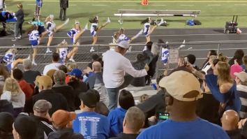 This ‘Cheer Dad’ Doing His Daughter’s Entire Routine In The Stands Understood The Assignment