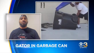 Florida Man Who Caught Big Alligator With Trash Can Takes Hilarious Shot At Ben Simmons