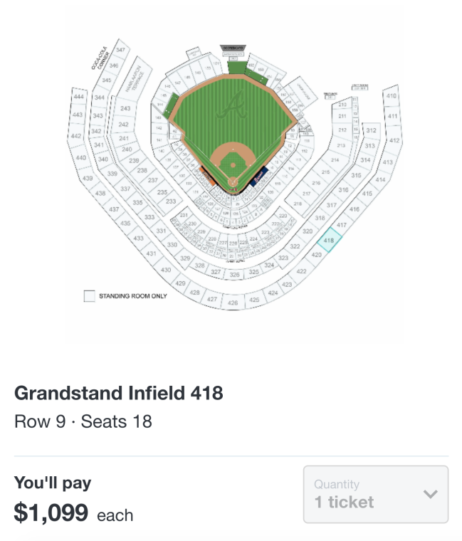 Braves Astros Game 3 Ticket Price World Series Truist Park
