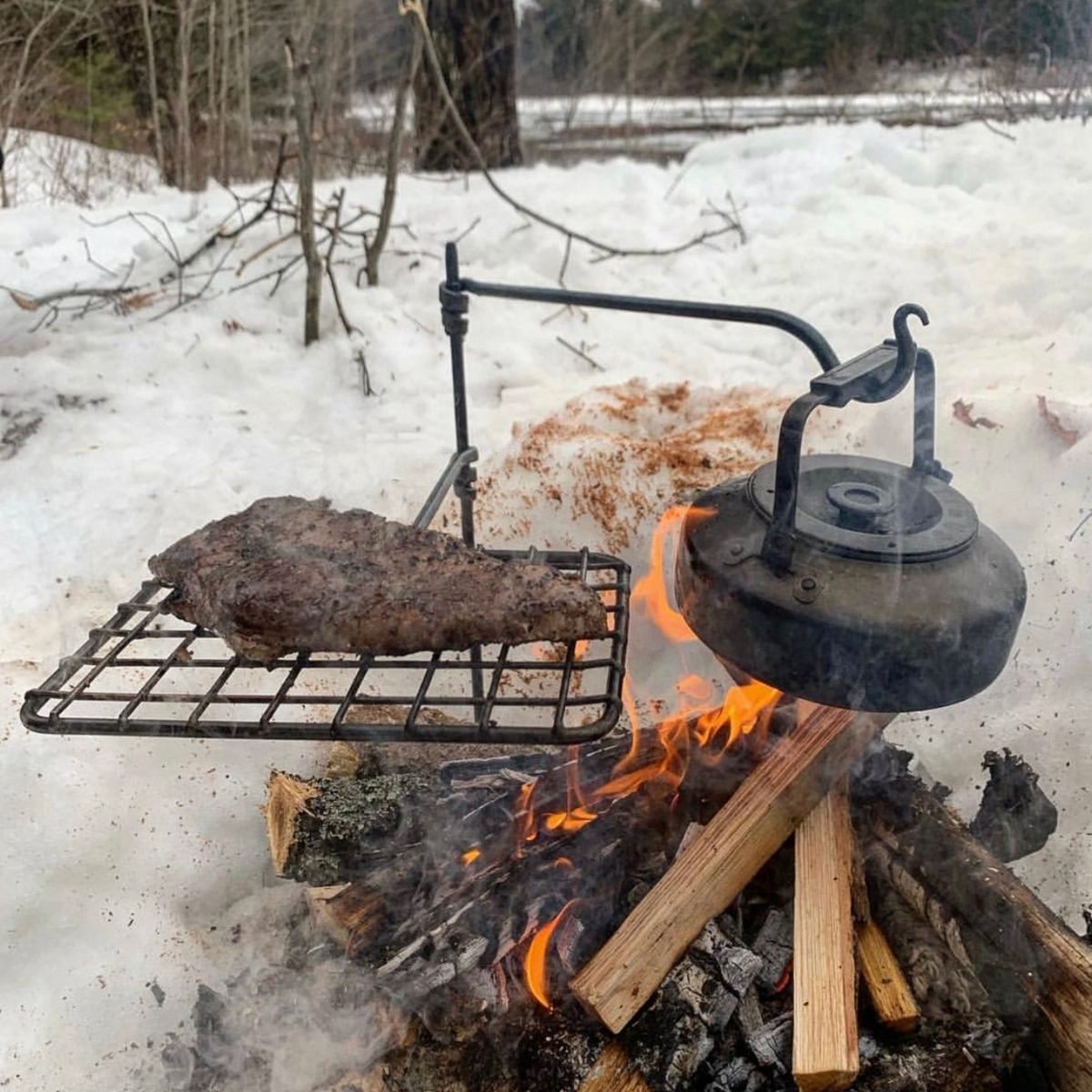 Learn To Cook Over An Open Flame Like A Master With This Swing Arm Grill