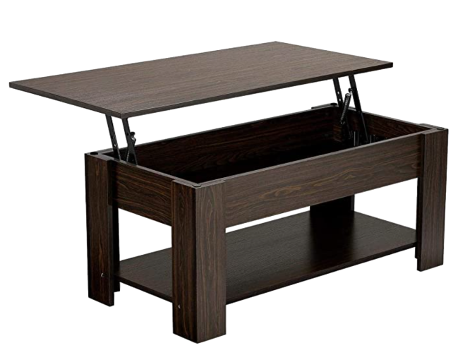 Yaheetech Lift Top Coffee Table with Hidden Compartment