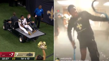 Video Shows Jameis Winston Dancing On Crutches After Suffering ‘Potential Season-Ending’ Injury Against Bucs