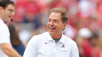 Nick Saban Has Awesome Reaction When A Baby Crashes His Press Conference