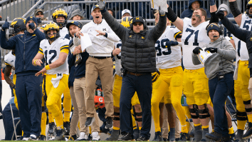 Jim Harbaugh’s Pants Were Literally On Fire Against Penn State And It’s Clearly An Omen For Michigan