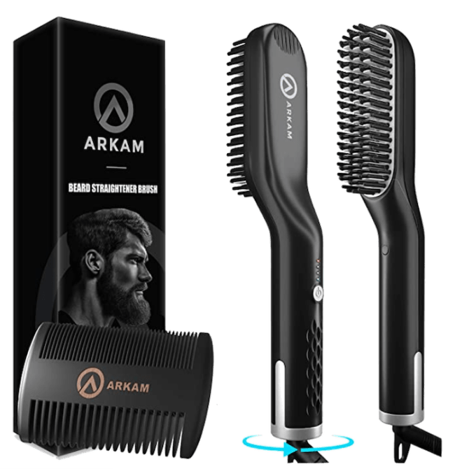Akram Premium Beard Straightener Heated Beard Brush