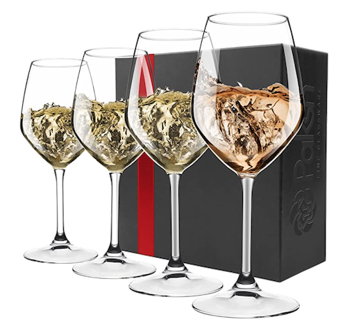 Paksh Novelty Italian White Wine Glasses