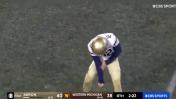 Akron Kicker’s All-Time Field Goal Celebration Will Make You Want To Run Through A Wall (Video)