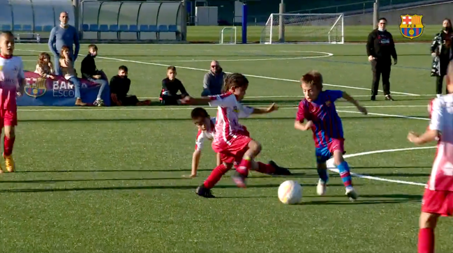 FC Barcelona pre-Benjamin La Macia Pedrito Juárez 7-year-old wonderkid soccer