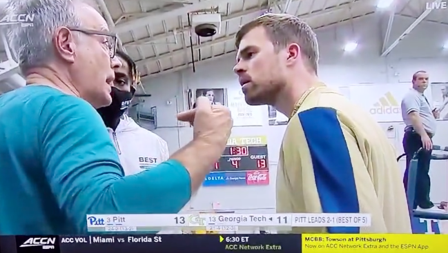 Georgia Tech Volleyball Fan Ejected Middle Finger