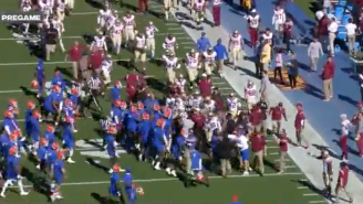 Florida And Florida State Players Get In Pregame Scuffle, Have To Be Separated As Chomps And Chops Fly