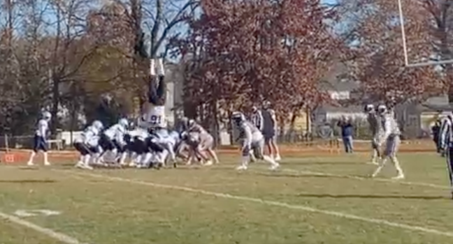 Joey Acciardo Johnston High School Football Rhode Island Backflips Distraction Pilgrim Touchdown