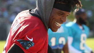 The Best Reactions To A Hyped-Up Cam Newton Arriving To Panthers Practice After Signing His New Deal