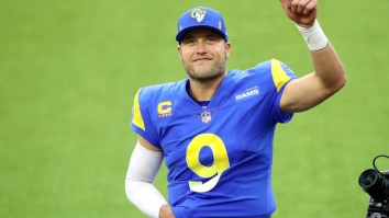 Matthew Stafford Had The Perfect Reaction To His Wife Throwing A Pretzel At A 49ers Fan