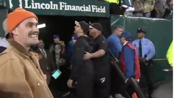 Angry Eagles Fan Throws Bouquet Of Flowers At HC Nick Sirianni After The Team’s Loss
