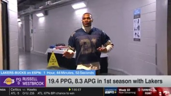 ESPN’s Hannah Storm Makes Embarrassing Mistake While Commenting On Russell Westbrook’s Throwback Jersey Before Lakers Game