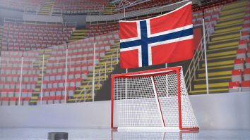 Norwegian Hockey Player OBLITERATES His Own Teammate During Practice For No Reason (Video)