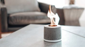 You Can Get The FLIKR Fire Personal Concrete Fireplace For 20% Off Right Now