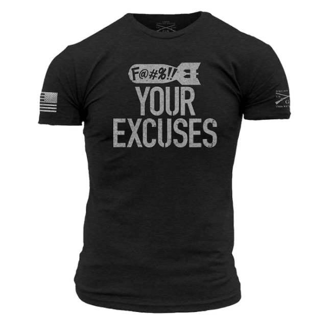Fck Your Excuses Reflective Training Tee