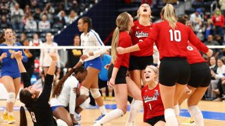 Nebraska Volleyball’s MASSIVE Walk-Off Stuff Block Is The Most Electric Thing You’ll See Today