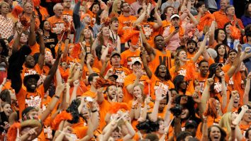 LOOK: Overall-Clad College Hoops Fan Uses Creative Sign To Troll Referees At Mercer Game