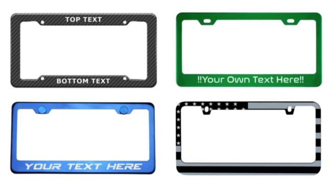 License Plate Frames - best gifts for car lovers