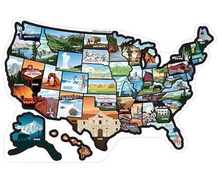 RV State Sticker Travel Map