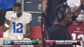 Van Jefferson’s Father Lost His Mind When His Son Caught A TD Against Him On MNF And It Was Hilarious