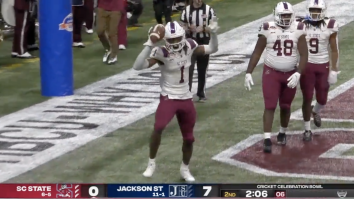 S.C. State WR Savagely Dances Primetime Shuffle In Deion Sanders’ Face After Catching TD (Video)