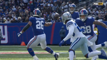 Saquon Barkley Makes Truly Unbelievable Catch For The Greatest One-Yard Play Of The Year (Video)