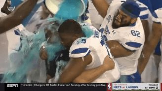 Georgia State Lineman Admirably Sacrifices Himself For The Team, Sets Up The Perfect Powerade Bath