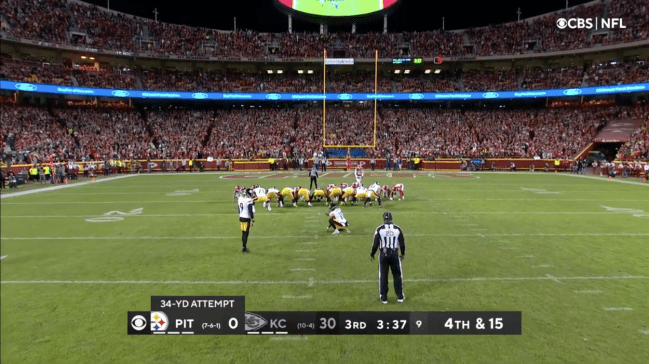 The Pittsburgh Steelers Kicked One Of The Saddest Field Goals Of All-Time