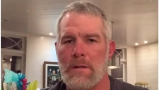 Fans React To Brett Favre Not Looking Thrilled While Congratulating Aaron Rodgers For Breaking His TD Record
