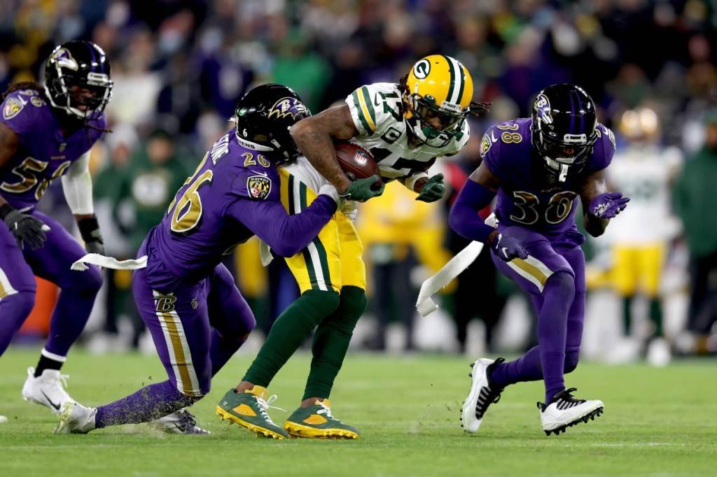 Davante Adams Busted Out Footage On His Phone And Had An Incredible Answer When Asked About Triple Coverage By The Ravens