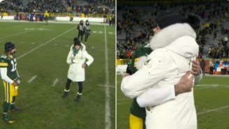 Erin Andrews Criticized For Having Socially Distant Interview With Aaron Rodgers And Then Hugging Him Afterwards